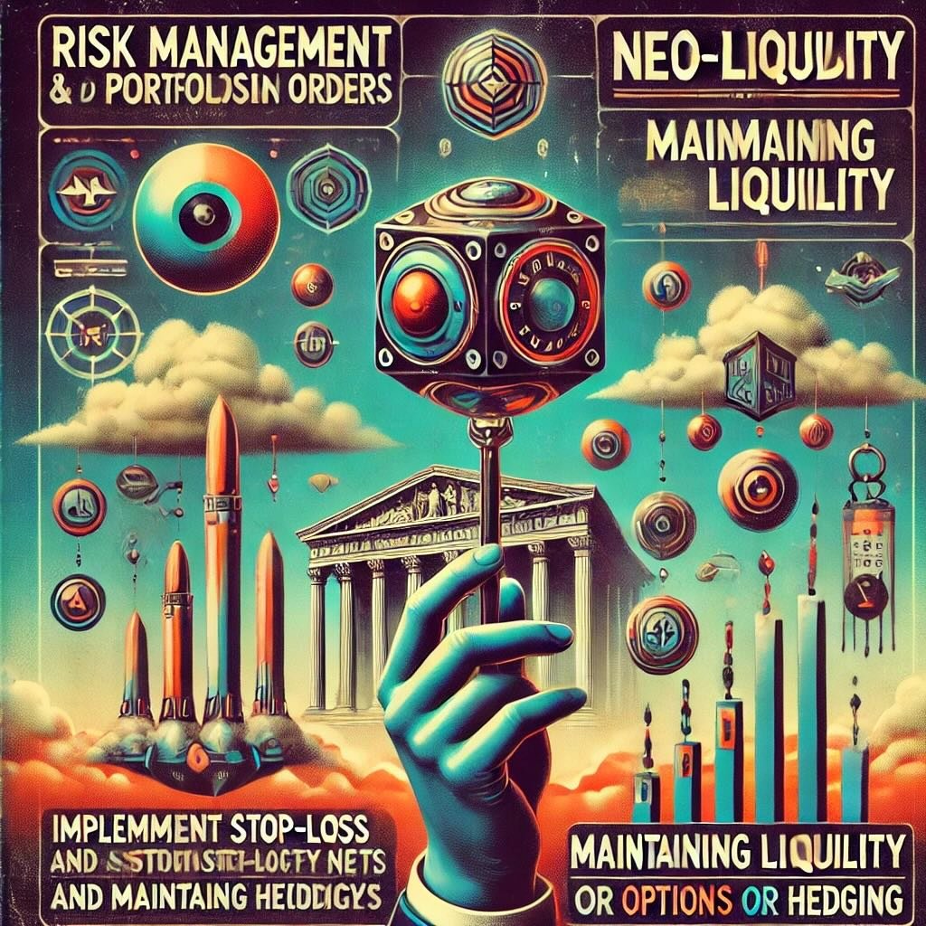 risk management and portfolio protection strategies, focusing on implementing stop-loss orders, maintaining liquidity, and using hedging strategies