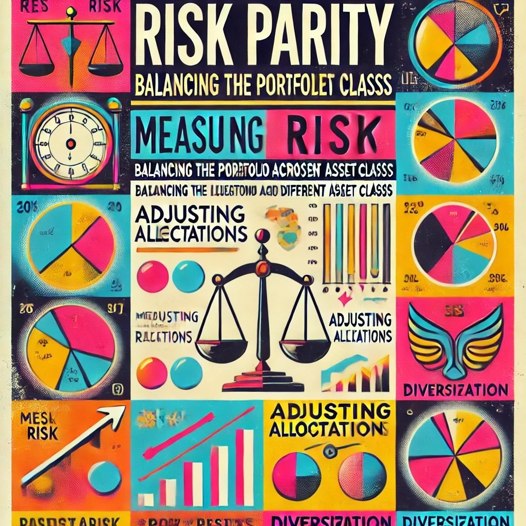 Risk Parity Balancing the Portfolio Across Different Asset Classes illustrates key concepts like measuring risk, adjusting allocations, and diversification