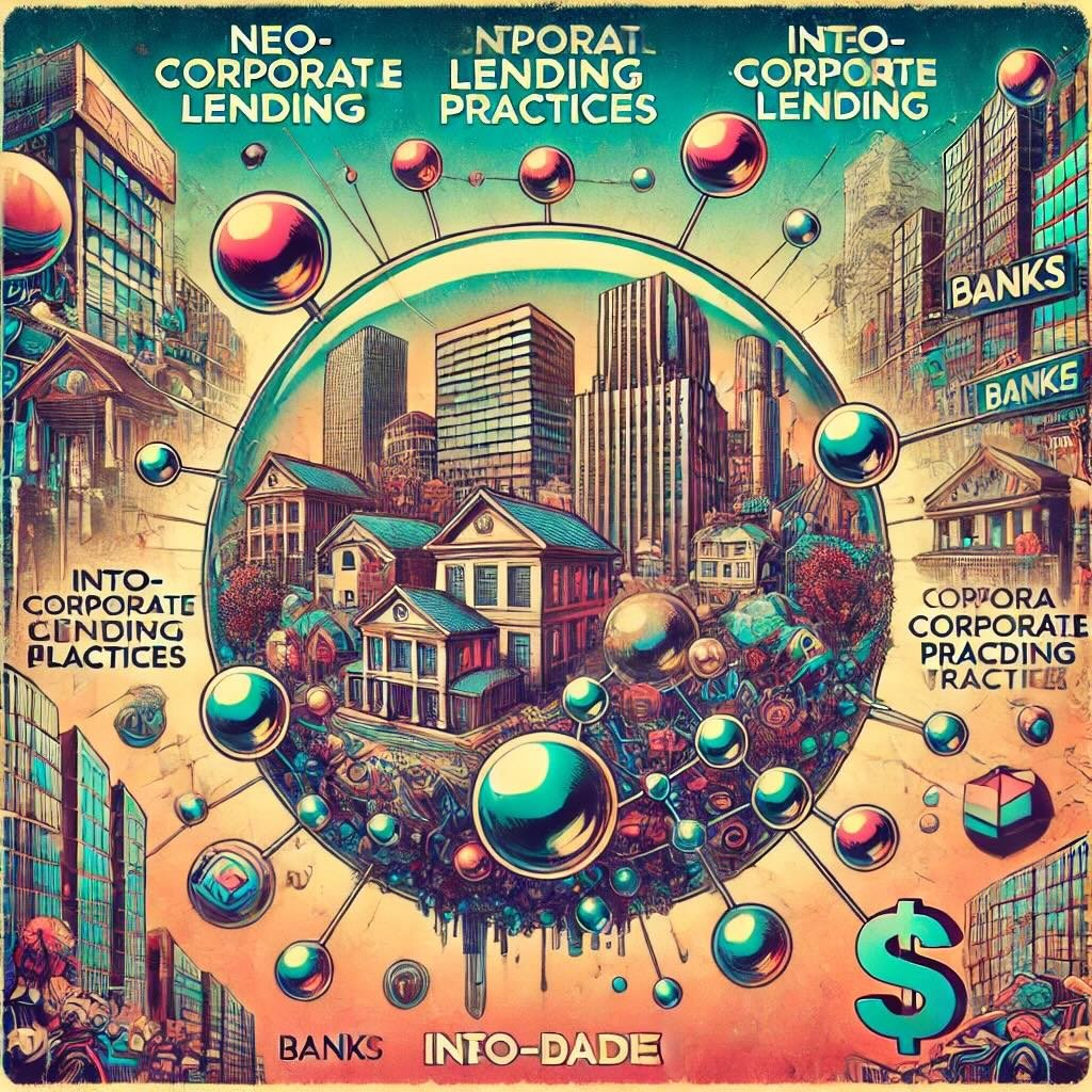 role of corporate lending practices in Japan's housing bubble, focusing on inter-corporate lending, banks' relationships with corporations