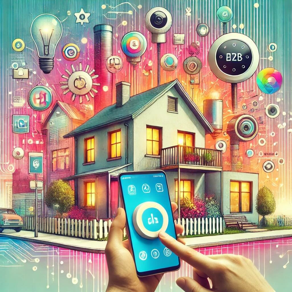 smart home devices and digital real estate platforms, highlighting the dynamic relationship between housing trends and technological advancements