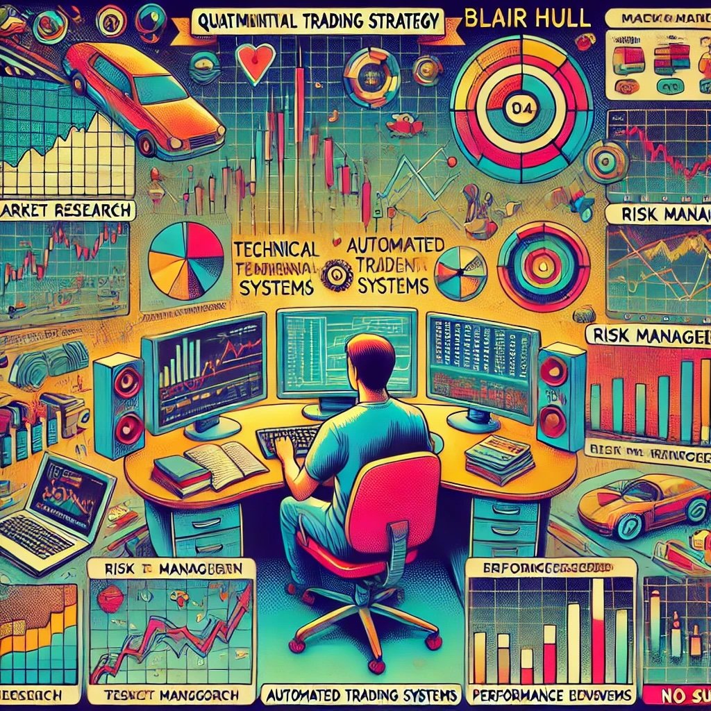 step-by-step guide to building a quantitative trading strategy like Blair Hull like research, analysis, risk management, and the use of technology in trading 