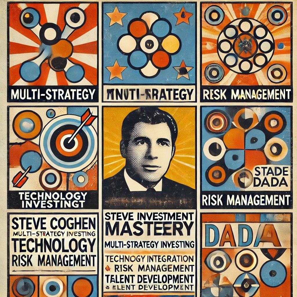 Steve Cohen's investment mastery, blending various investment strategies, technology integration, risk management, and talent development