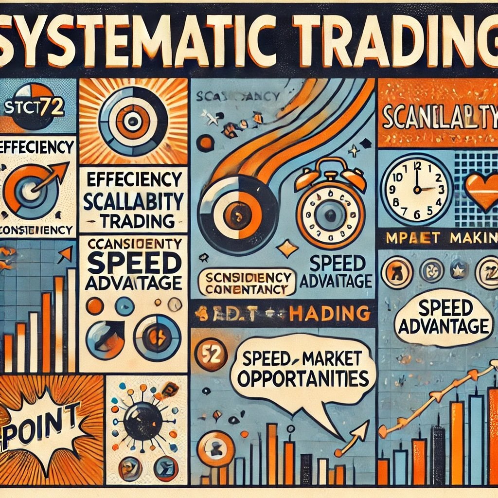 systematic trading, focusing on algorithms and high-frequency trading it highlights concepts like efficiency, scalability, and speed