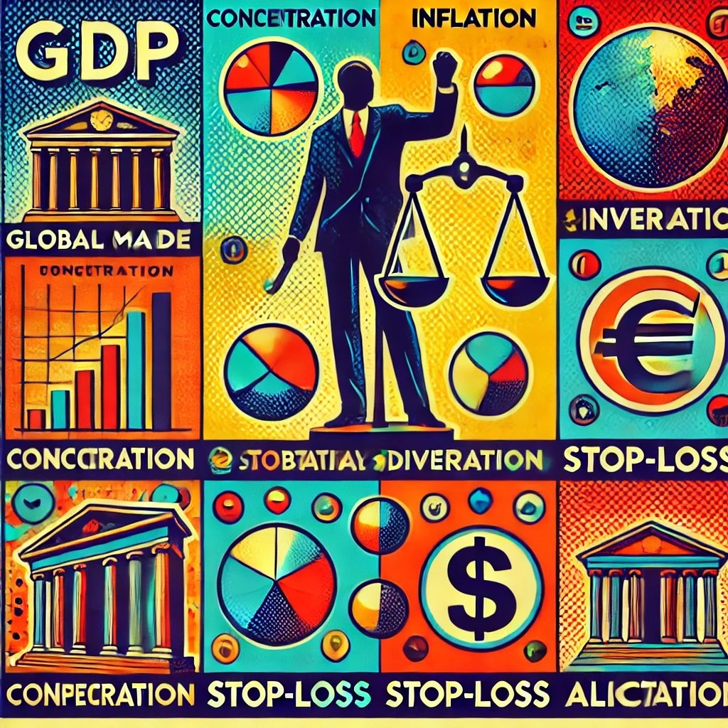 the core principles of Stanley Druckenmiller's trading strategy featuring global macroeconomic trends, risk management, and strategic adaptability