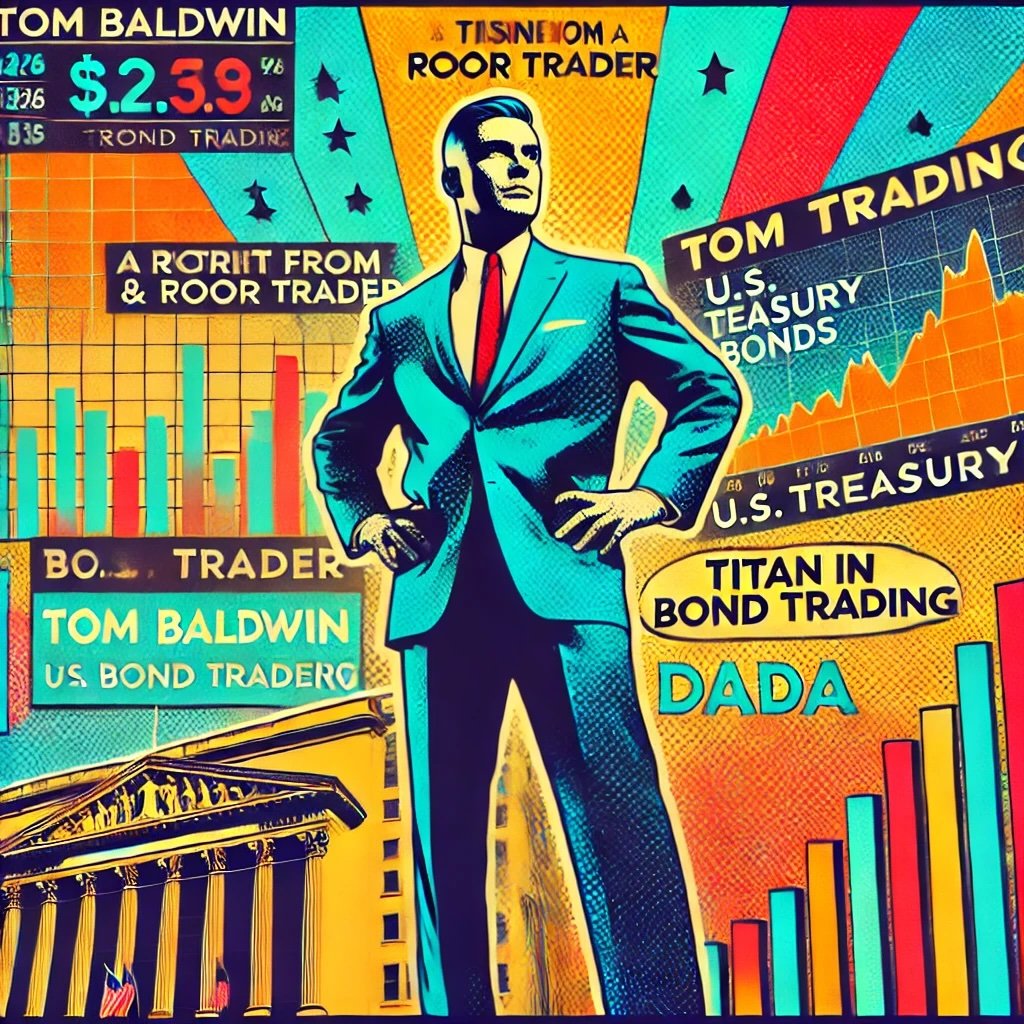 the essence of Tom Baldwin, highlighting his journey from floor trader to a bond trading titan