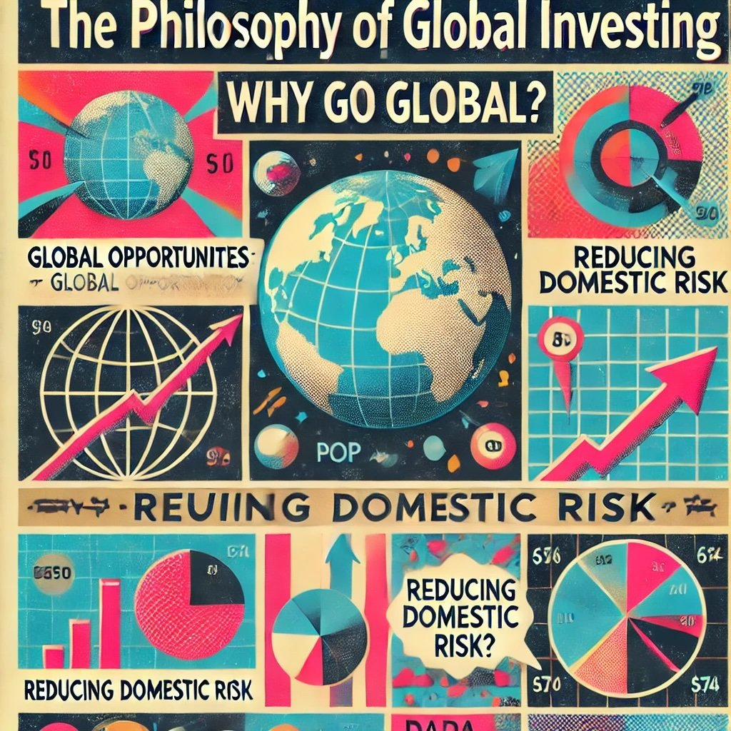 The Philosophy of Global Investing: Why Go Global? highlights key concepts like global opportunities, diversification, and reducing domestic risk