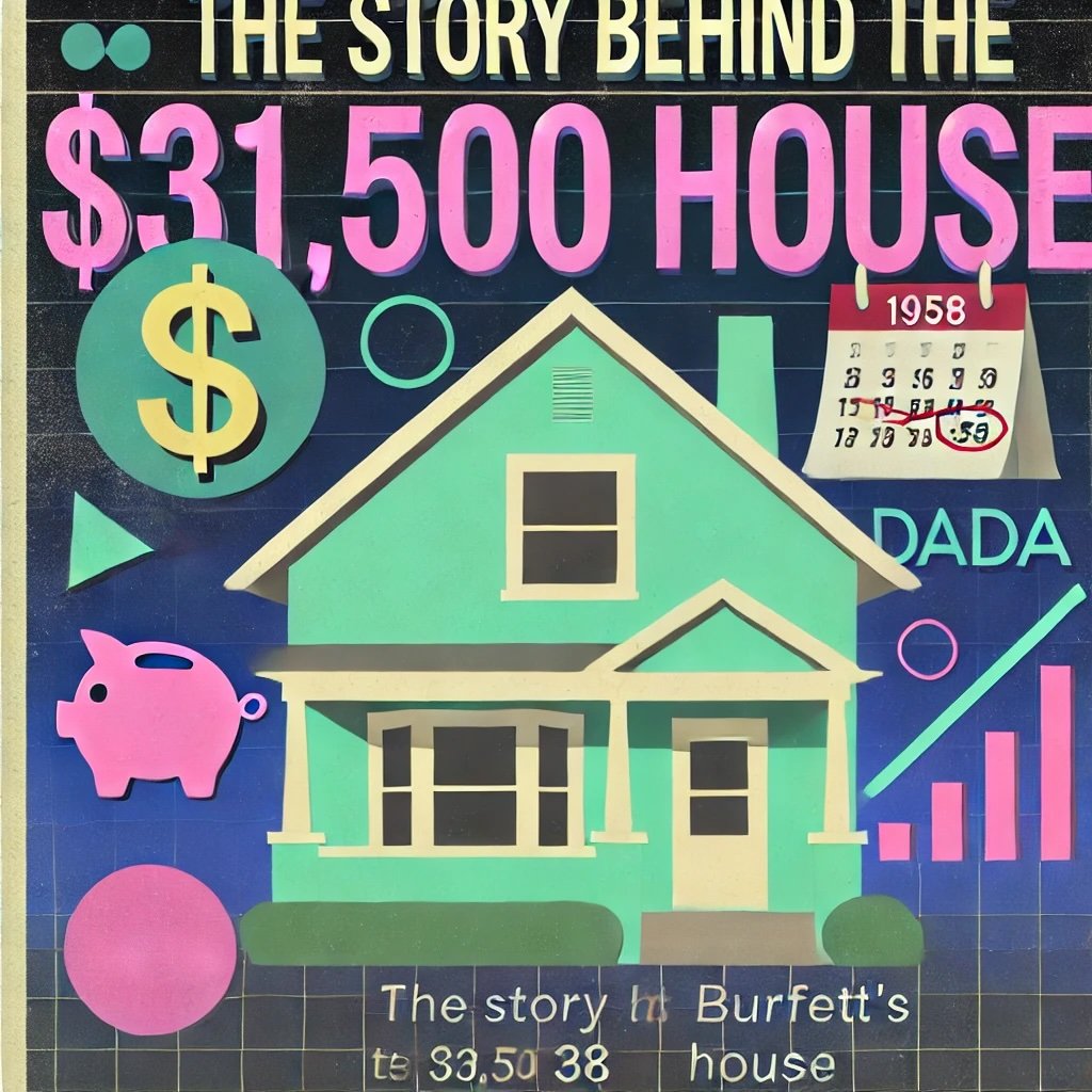 The Story Behind the $31,500 House charming 1950s-style modest home emphasizing the importance of Buffett’s frugal home purchase at age 28