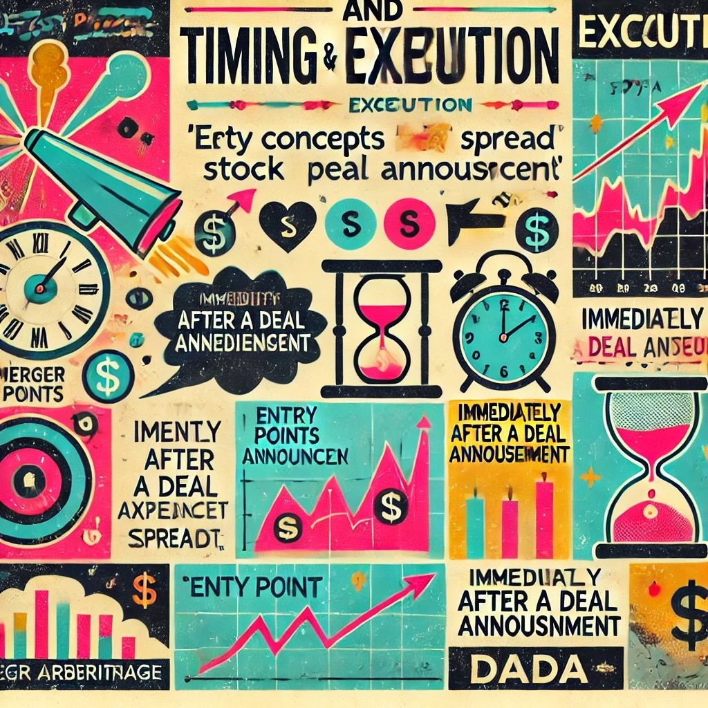 Timing and Execution in merger arbitrage captures key concepts like entry points and market volatility