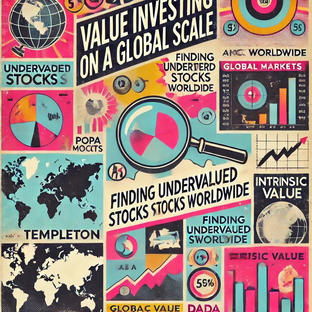 Value Investing on a Global Scale: Finding Undervalued Stocks Worldwide captures key concepts like undervalued stocks, global markets, and intrinsic value