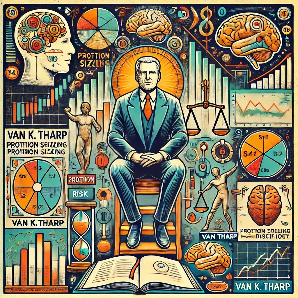 Van K. Tharp, showcasing elements of his investment philosophy like position sizing, risk management, and psychological discipline as an investing coach