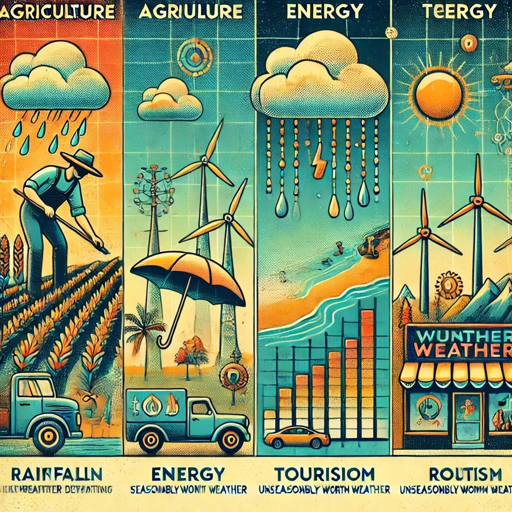 various industries that utilize weather derivatives, including agriculture, energy, tourism, and retail